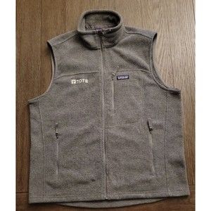 Patagonia Synchilla Fleece Vest Gray Men's Large Company Logo
